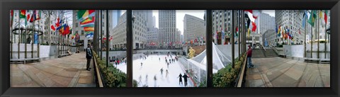 Framed 360 degree view of a city, Rockefeller Center, Manhattan, New York City, New York State, USA Print