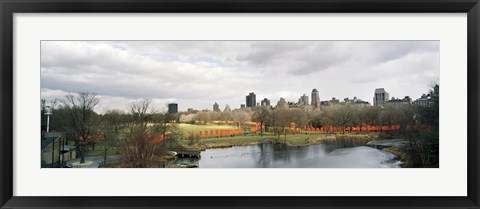 Framed Gates in a park, The Gates, Central Park, Manhattan, New York City, New York State, USA Print