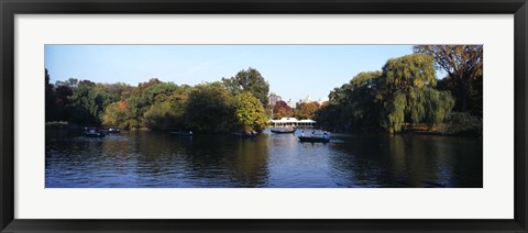 Framed Lake in a park, Central Park, Manhattan, New York City, New York State, USA Print