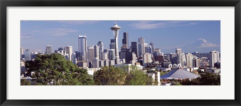 Framed City viewed from Queen Anne Hill, Space Needle, Seattle, King County, Washington State, USA 2010 Print