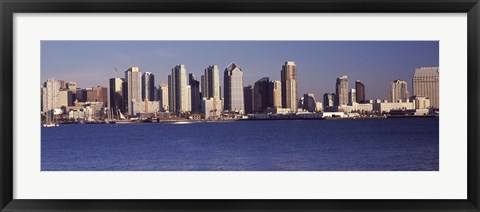 Framed San Diego skyline as Seen from the Water Print