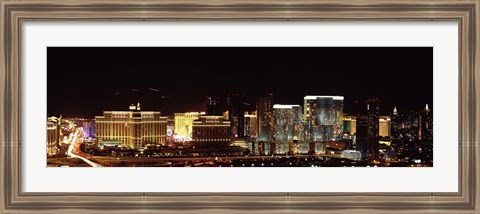 Framed Las Vegas at Night, 2010 Print