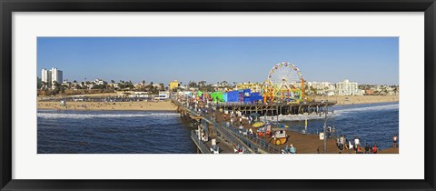 Framed Amusement park, Santa Monica Pier, Santa Monica, Los Angeles County, California, USA Print