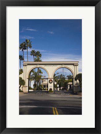 Framed Entrance gate to a studio, Paramount Studios, Melrose Avenue, Hollywood, Los Angeles, California, USA Print