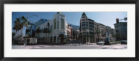 Framed Street Corner at Rodeo Drive, Beverly Hills, California Print