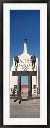 Framed Entrance of a stadium, Los Angeles Memorial Coliseum, Los Angeles, California, USA Print