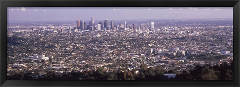 Framed Aerial View of Los Angeles from a Distance Print