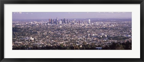 Framed Aerial View of Los Angeles from a Distance Print