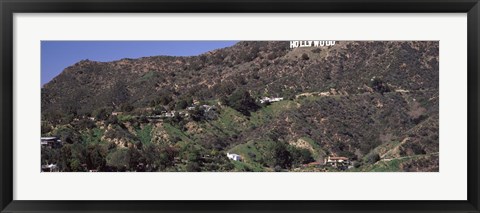 Framed Hollywood Hills, Hollywood, California Print