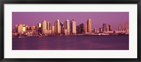 Framed Purple Sky in San Diego Print