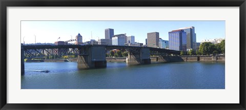 Framed Bridge across a river, Burnside Bridge, Willamette River, Portland, Multnomah County, Oregon, USA 2010 Print