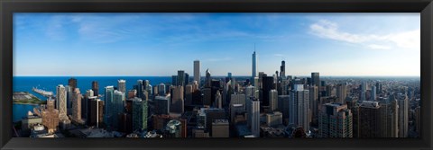 Framed Chicago Skyline, Illinois, 2010 Print