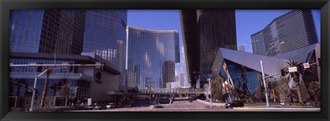 Framed Skyscrapers in a city, Citycenter, The Strip, Las Vegas, Nevada, USA 2010 Print