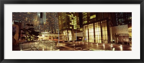 Framed City lit up at night, Citycenter, The Strip, Las Vegas, Nevada, USA Print