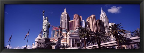 Framed Low angle view of a hotel, New York New York Hotel, Las Vegas, Nevada Print