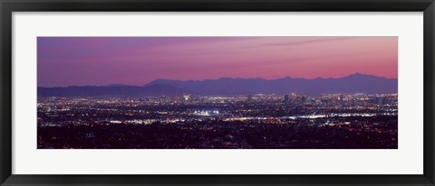 Framed Cityscape at sunset, Phoenix, Maricopa County, Arizona, USA 2010 Print