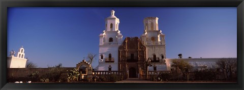 Framed Low angle view of a church, Mission San Xavier Del Bac, Tucson, Arizona Print