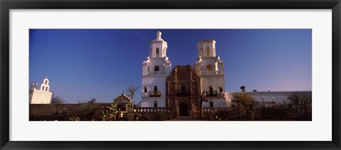 Framed Low angle view of a church, Mission San Xavier Del Bac, Tucson, Arizona Print