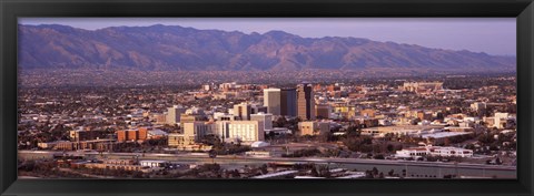 Framed Aerial View of Tucson, Arizona, USA 2010 Print