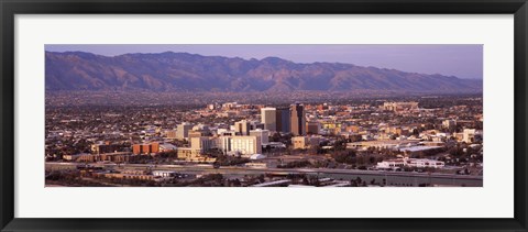 Framed Aerial View of Tucson, Arizona, USA 2010 Print