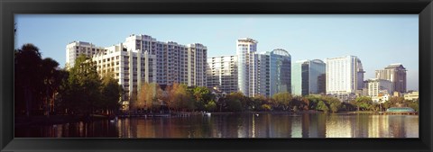 Framed Lake Eola Skyline, Orlando, Florida Print