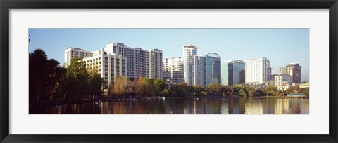 Framed Lake Eola Skyline, Orlando, Florida Print