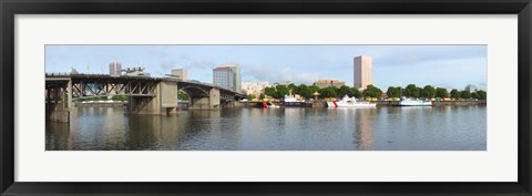 Framed Morrison Bridge, Willamette River, Portland, Oregon Print