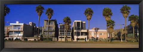 Framed Buildings in a city, Venice Beach, City of Los Angeles, California, USA Print