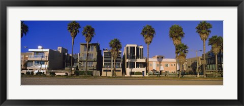 Framed Buildings in a city, Venice Beach, City of Los Angeles, California, USA Print