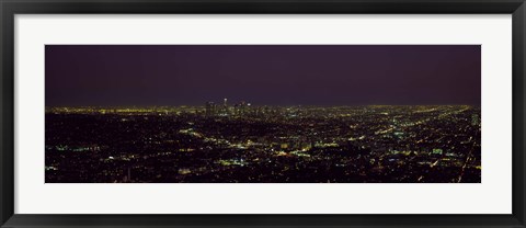 Framed High angle view of a cityscape, Los Angeles, California, USA Print