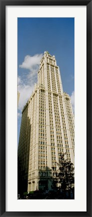 Framed Low angle view of a building, Woolworth Building, Manhattan, New York City, New York State, USA Print