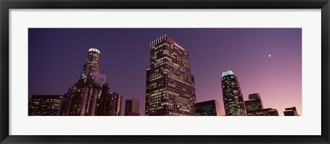 Framed Skyscrapers in a city, City of Los Angeles, California Print