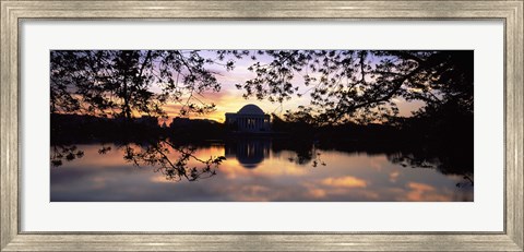 Framed Memorial at the waterfront, Jefferson Memorial, Tidal Basin, Potomac River, Washington DC Print