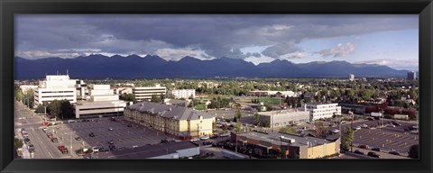 Framed Dark Skies Over Anchorage, Alaska Print