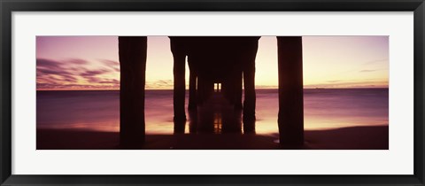 Framed View from Under Manhattan Beach Pier, California Print