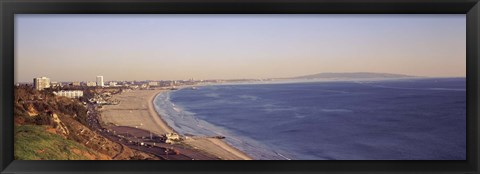 Framed City at the waterfront, Santa Monica, Los Angeles County, California, USA Print