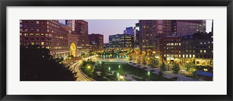 Framed Buildings in a city, Atlantic Avenue, Wharf District, Boston, Suffolk County, Massachusetts, USA 2010 Print