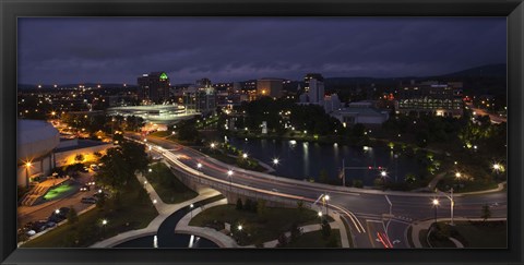 Framed High angle view of a city, Big Spring Park, Huntsville, Madison County, Alabama, USA Print