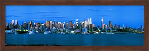Framed Manhattan skyline at dusk, New York City, New York State, USA Print