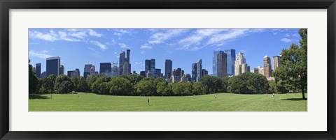 Framed Park with skyscrapers in the background, Sheep Meadow, Central Park, Manhattan, New York City, New York State, USA Print