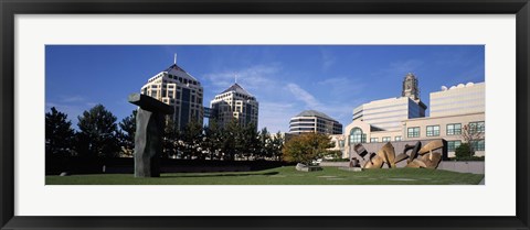 Framed Sculptures in a garden, West Garden, Oakland City Center, Oakland, Alameda County, California, USA Print