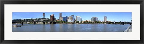 Framed Buildings at the waterfront, Portland Rose Festival, Portland, Multnomah County, Oregon, USA 2010 Print