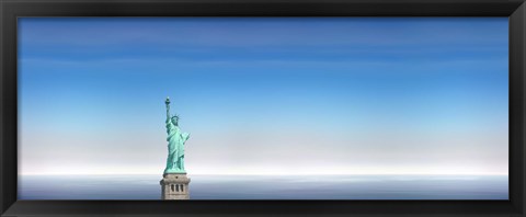 Framed Statue Of Liberty, Manhattan, New York City Print