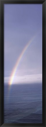 Framed Rainbow over ocean, Honolulu, Oahu, Hawaii, USA Print