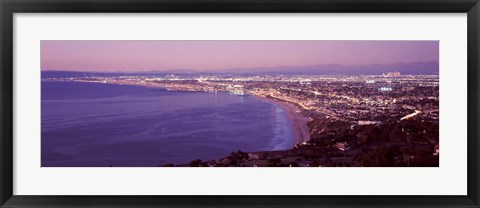 Framed View of Los Angeles downtown, California, USA Print