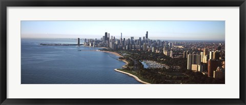 Framed Skyscrapers at the waterfront, Grant Park, Lake Michigan, Chicago, Cook County, Illinois, USA 2011 Print