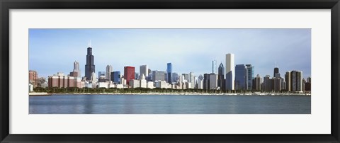 Framed Skyscrapers at the waterfront, Lake Michigan, Chicago, Cook County, Illinois, USA 2011 Print