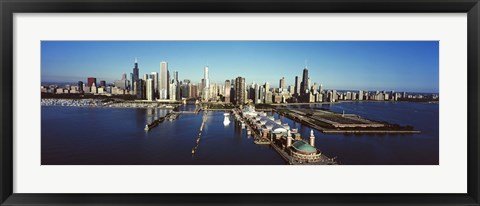 Framed Pier on a lake, Navy Pier, Lake Michigan, Chicago, Cook County, Illinois, USA 2011 Print