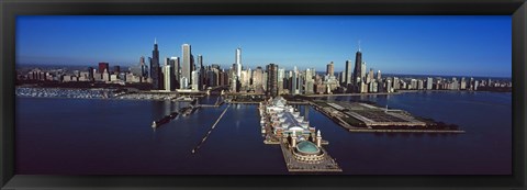 Framed Pier on a lake, Navy Pier, Chicago, Cook County, Illinois, USA 2011 Print