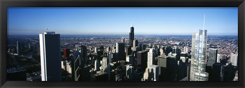 Framed Skyscrapers in a city, Trump Tower, Chicago, Cook County, Illinois, USA 2011 Print